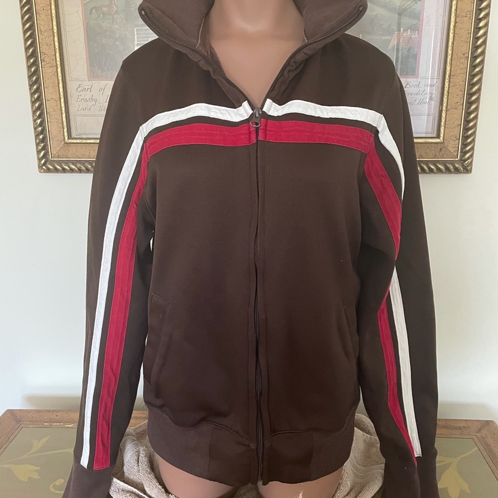 Brody Thick Brown Retro Style Zip Up Jacket.